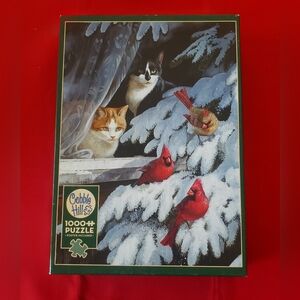🧩Cobble Hill Winter Cats and Cardinals Puzzle - 2 For $18🧩